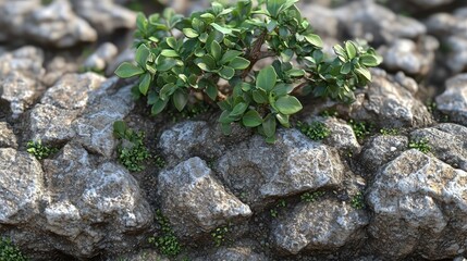 Resilient Life Among Rocks: A Close-Up of Nature's Persistence