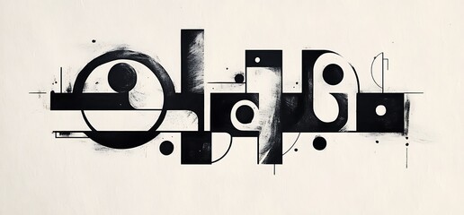 Minimalistic and cute Black letters on a white background