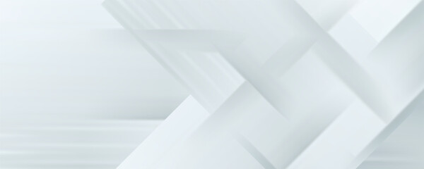 Abstract white geometric shape with futuristic concept background