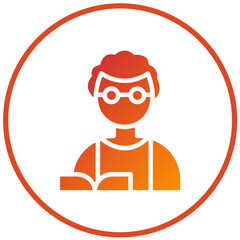 Vector Design Professor Icon Style