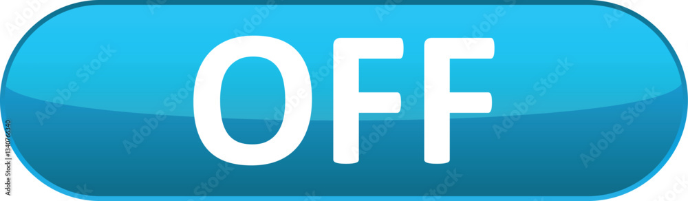 Poster off button. button element for web design and mobile devices. vector illustration