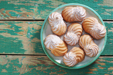 Shortbread cookies in plate