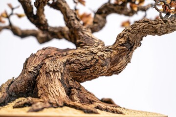 Detailed Close-up of a Realistic Bonsai Tree Model Showcasing Intricate Textures