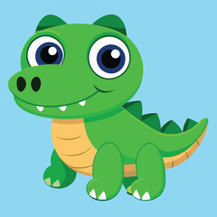 Obraz premium Cute Alligator Mascot for Logos and Stickers