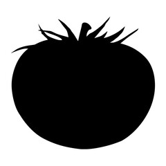 Tomato silhouette illustration simple vector