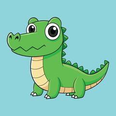Naklejka premium Cute Crocodile Clipart for Children's Books