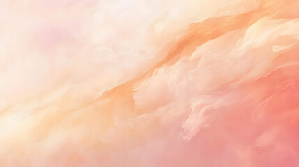 Fototapeta premium Pastel background with orange and cream strokes simple design for beauty banner background.