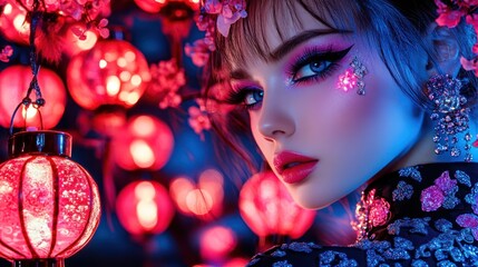 Enchanted Geisha: A Night in Bloom