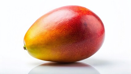 Silhouette of Rainbow Mango (Mahachanok) on White Background - Stock Photo