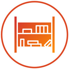 Vector Design Bookcase Icon Style
