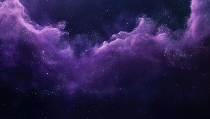 Fototapeta premium Deep space nebula with vibrant purple clouds