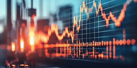 Rising energy prices depicted on a graph illustrating inflation and driving factors in the current economy