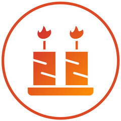 Vector Design Candle Icon Style