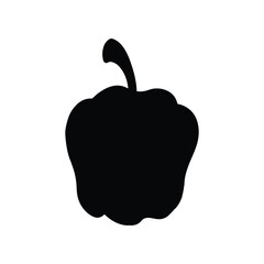 vector illustration of an apple silhouette