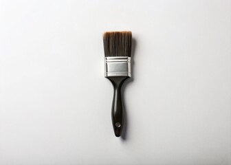 Simple Black Paintbrush Aerial Photography Stock Image - White Background