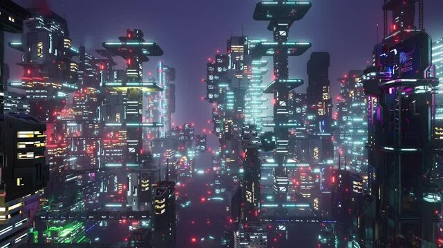 The city of the future. Technological innovations. Parallel universes.