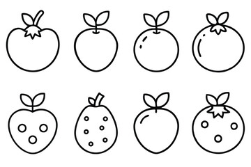 appleberry line art illustration ideal for graphic projects.eps