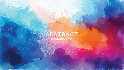 Fototapeta premium Abstract splashes of brightly colored watercolor paint splashing brush strokes across the background.
