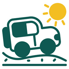Travel green icon