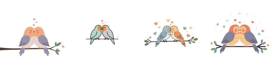 Lovebirds on a Branch