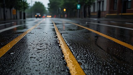 traffic in the city at night