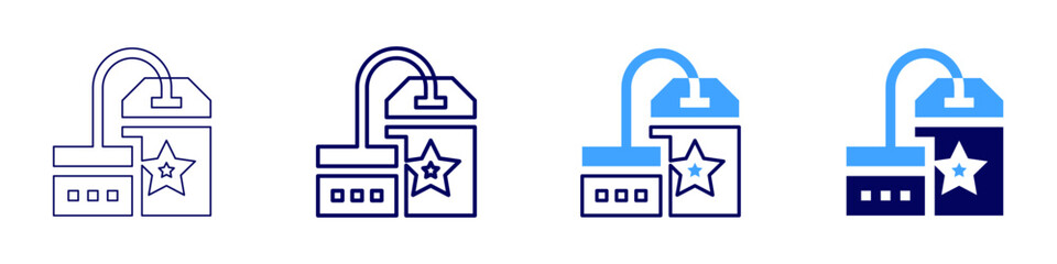 Obraz premium Flash sale icon in 4 different styles. Thin Line, Line, Bold Line, Duotone. Duotone style. Editable stroke