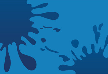 Blue watercolor splashes on a blue background. Vector illustration.