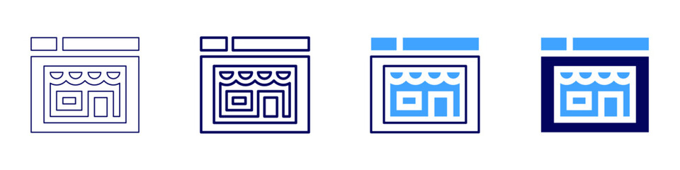 Interest targeting icon in 4 different styles. Thin Line, Line, Bold Line, Duotone. Duotone style. Editable stroke