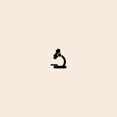 Microscope icon flat vector design.