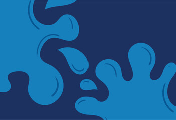 abstract blue liquid splash on a blue background, vector illustration design