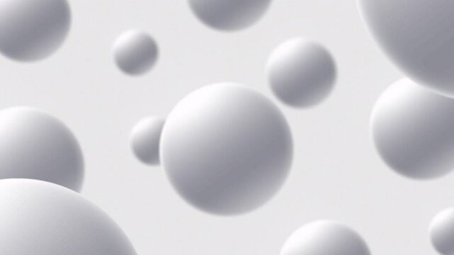 Abstract Soft White 3D Bubbles in Minimalist Space