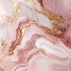 Delicate pink marble texture with golden accents elegant natural pattern artistic digital render