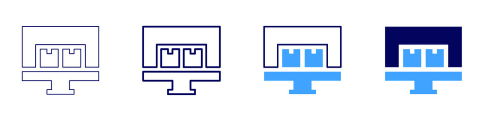 Quality score icon in 4 different styles. Thin Line, Line, Bold Line, Duotone. Duotone style. Editable stroke