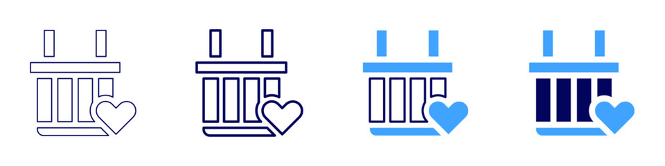 Remarketing campaigns​ icon in 4 different styles. Thin Line, Line, Bold Line, Duotone. Duotone style. Editable stroke