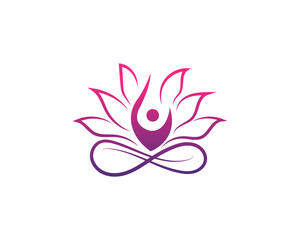 Yoga Lotus Flower Meditation Wellness Infinite Serenity Symbolism Design