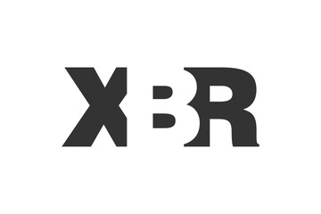 XBR logo design. Initial letter X B R bold font style for tech startups, consulting, corporate branding. Creative company name, headlines typography identity, trendy logotype.