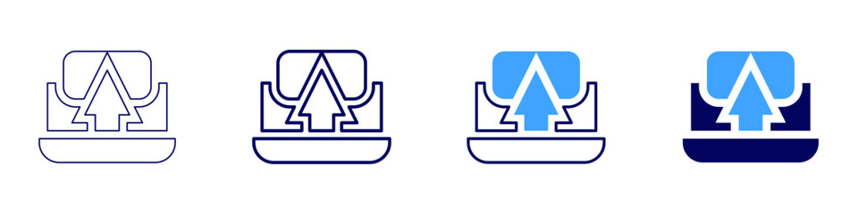 Seamless mobile checkout icon in 4 different styles. Thin Line, Line, Bold Line, Duotone. Duotone style. Editable stroke