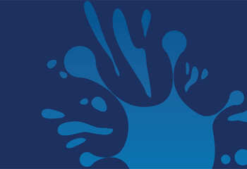 blue water splash on a dark blue background. vector illustration for your design