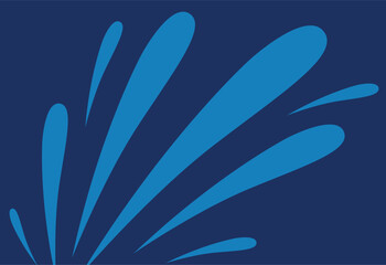 Obraz premium abstract water splash on a dark blue background, vector illustration.