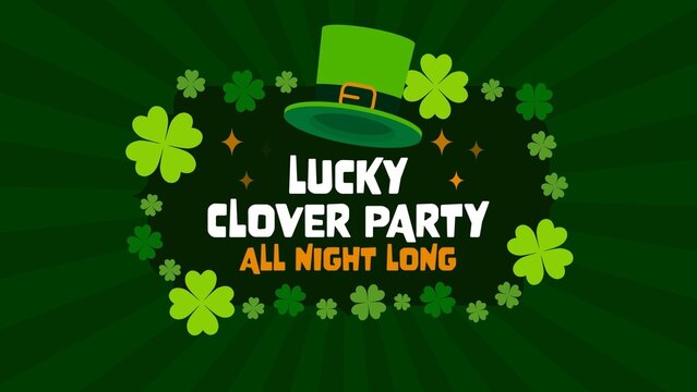 Lucky Clover St Patrick's Day Party Invitation Template