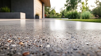 A smooth and polished concrete floor surface is highly visible here