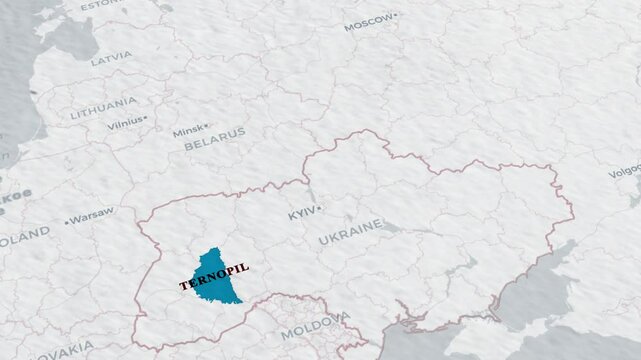 Ternopil Map.Map overview of Ternopil region in Ukraine &ndash; journey through the city