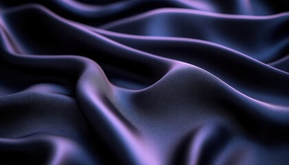 Fototapeta premium Charcoal black silk with smooth draping polished elegance.
