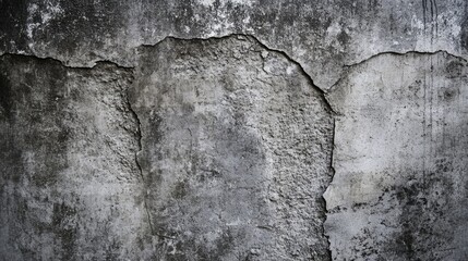 Obraz premium Cracked and aged concrete wall displays a textured and distressed surface