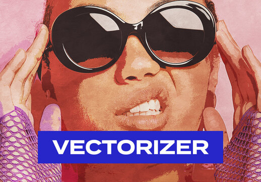 Vectorizer Vector Cartoon Comics Art Photo Effect Paper Texture Template Mockup Overlay Style