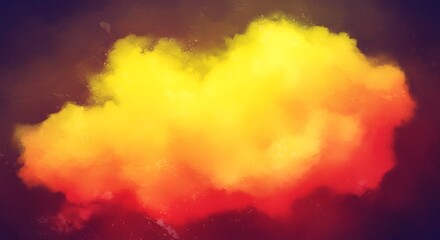 Fiery Abstract Cloud: A Vivid Watercolor-like Digital Painting