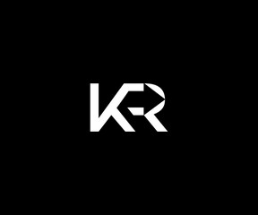 Obraz premium KR letter arrow minimal clean logo