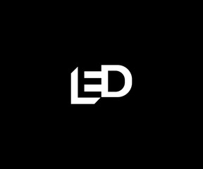LED letter modern bold simple logo