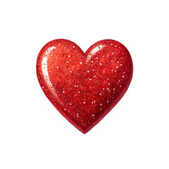 Red Glitter Heart: Love Image