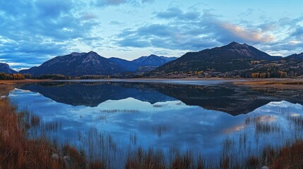 Frisco Colorado. Beautiful Autumn Landscape of Blue Lake and Mountains in Colorado, USA